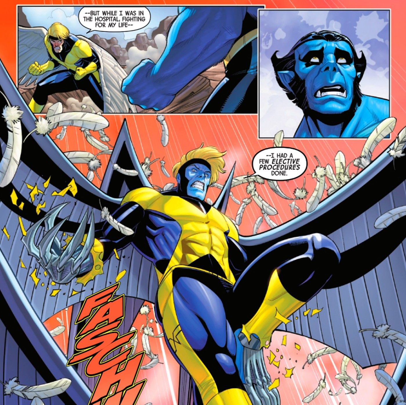 x-men&rsquo;s angle debuts new archangel powers