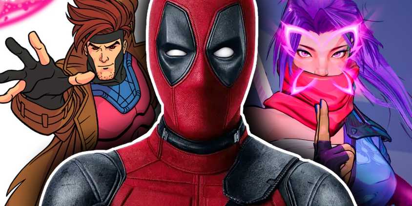 x-men's deadpool, psylocke and gambit