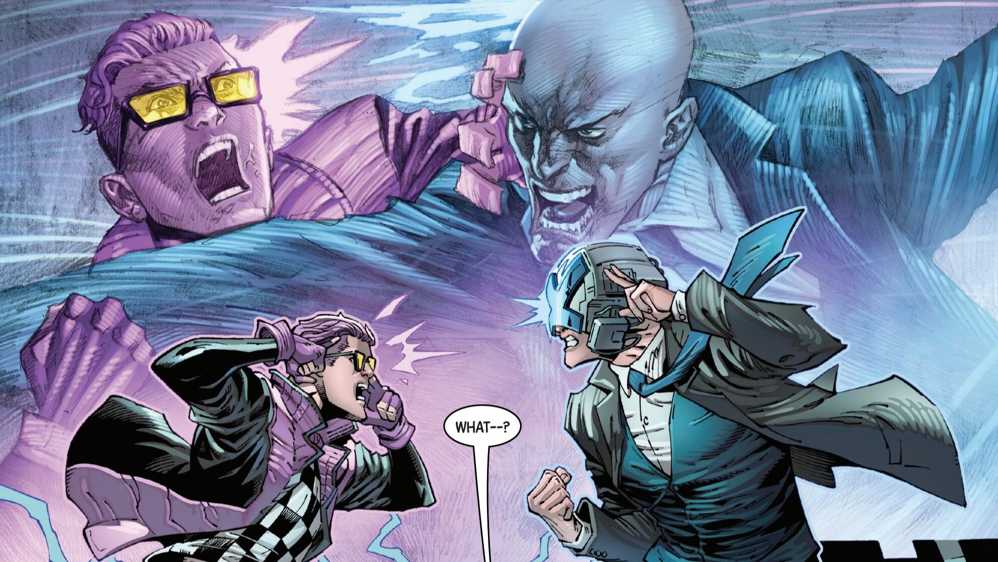Xavier and Kid Omega have a psychic fight.