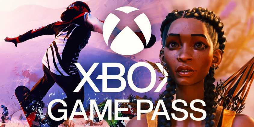 Xbox Game Pass logo with the characters from Descenders Nex and South of Midnight