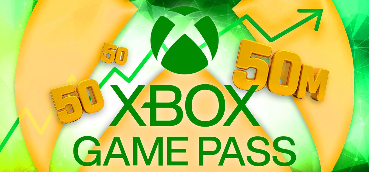 Xbox Game Pass logo with the xbox logo and 50mil subrsribers