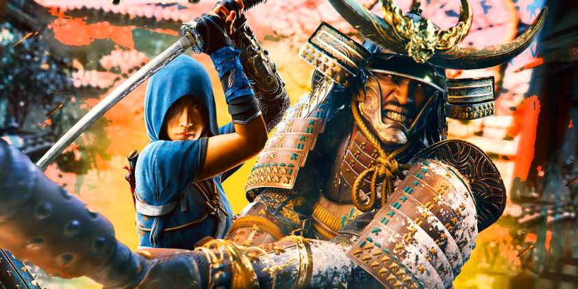 Yasuke and Naoe with weapons in Assassin's Creed Shadows.