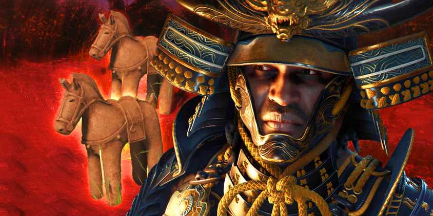 Yasuke from Assasin's Creed Shadows with Kofun