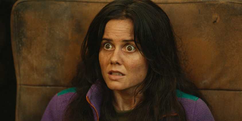 Hannah (Ashley Sutton) looking scared in Yellowjackets Season 3 Episode 8