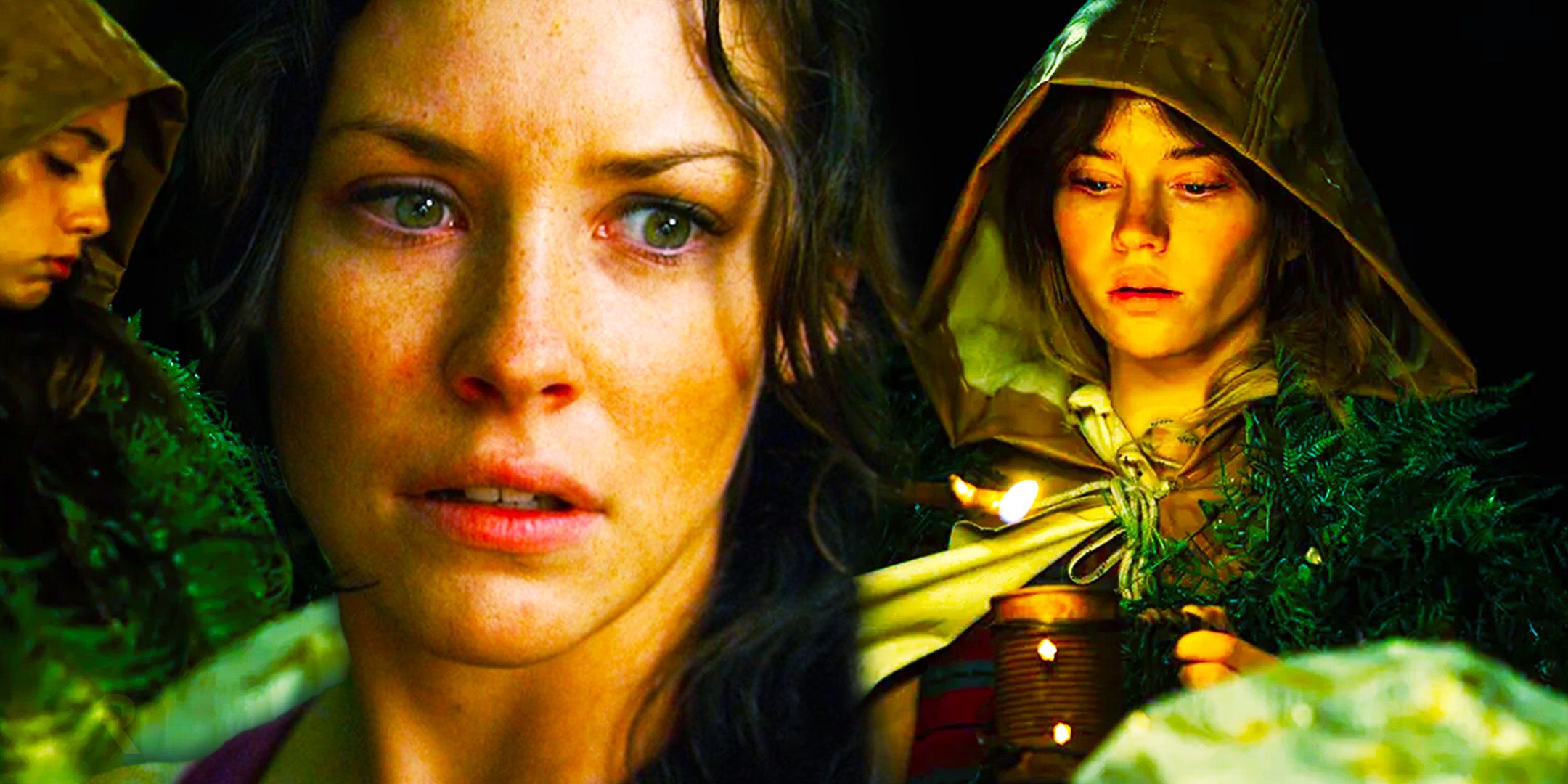 Evangeline Lilly in LOST and the cast of Yellowjackets