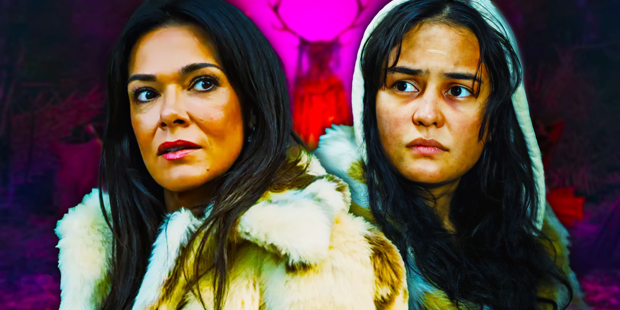 Young Lottie and Adult Lottie in Yellowjackets Season 3