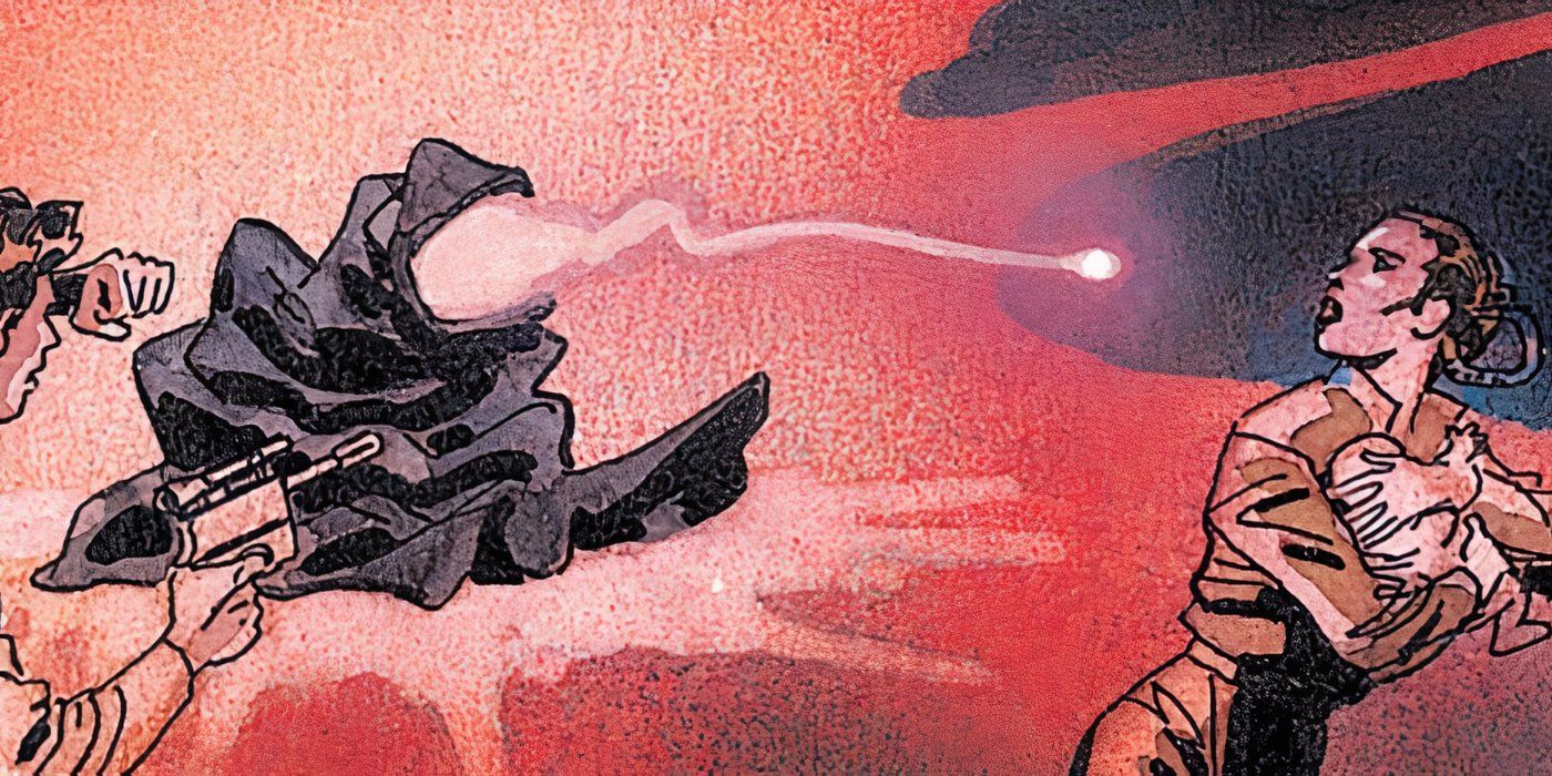 Emperor Palpatine using Essence Transfer to try to possess Anakin Solo.