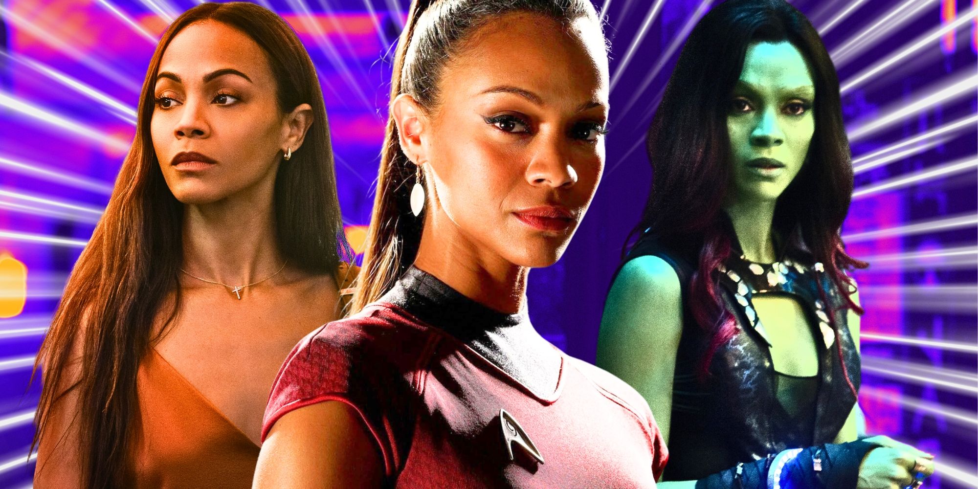 Zoe Saldaña in Star Trek, Emilia Perez, and Guardian of the Galaxy