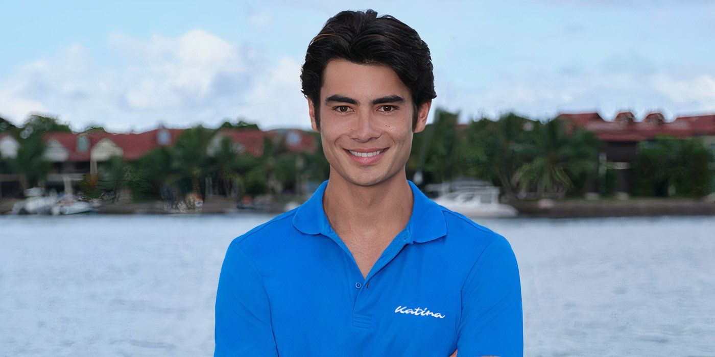 Nicolas Cattelan&rsquo;s official portrait, wearing a blue uniform, on Below Deck Down Under