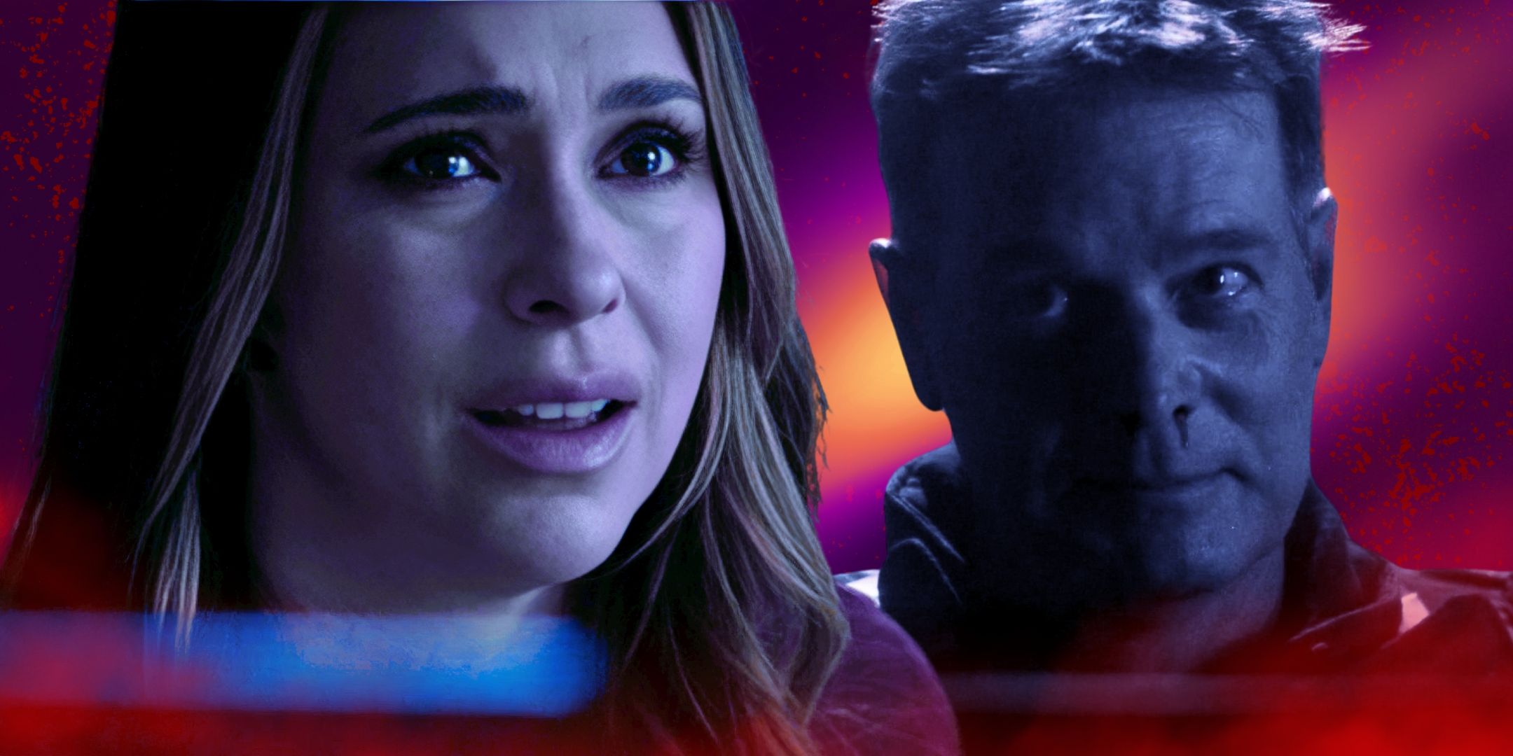 Jennifer Love Hewitt as Maddie Kendall and Peter Krause as Bobby Nash in 9-1-1
