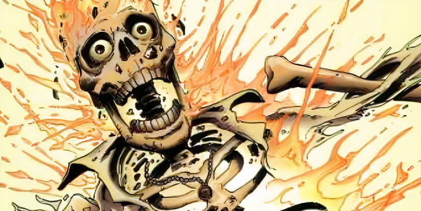 A skeleton on fire from the comic Preacher.