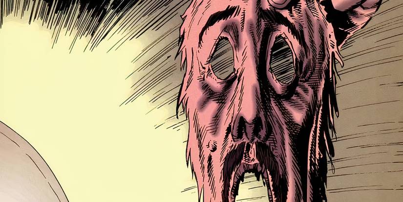 A man's face having been ripped from his head in Preacher.