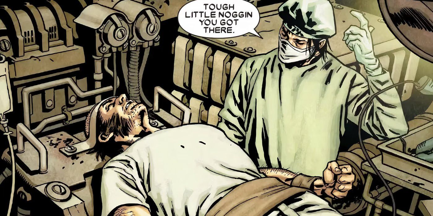 Doctor Rot experimenting on Wolverine.
