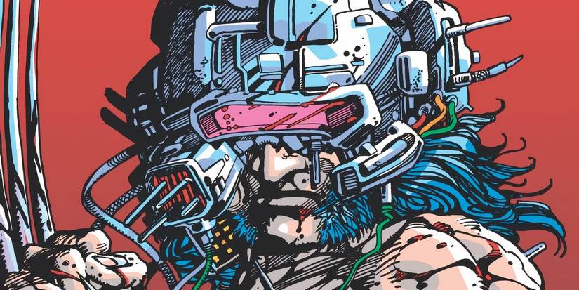 Wolverine wearing his Weapon X helmet.