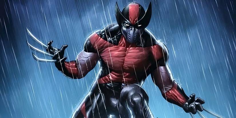 Ultimate Wolverine standing in the rain.