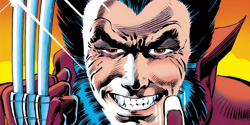 Wolverine brandishing his claws, smiling, and doing the 'come here' motion with his finger.