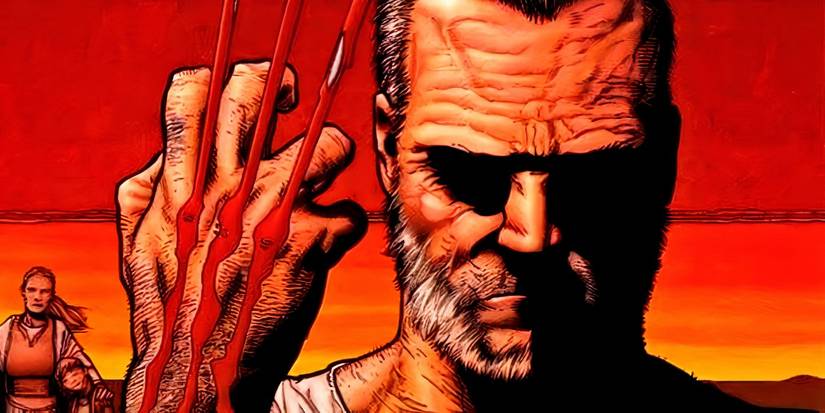 Old Man Logan bleeding from his claws.