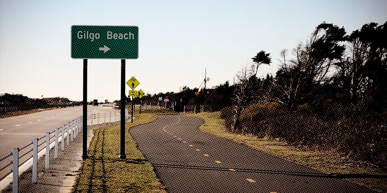 entry sign to gilgo beach, new york