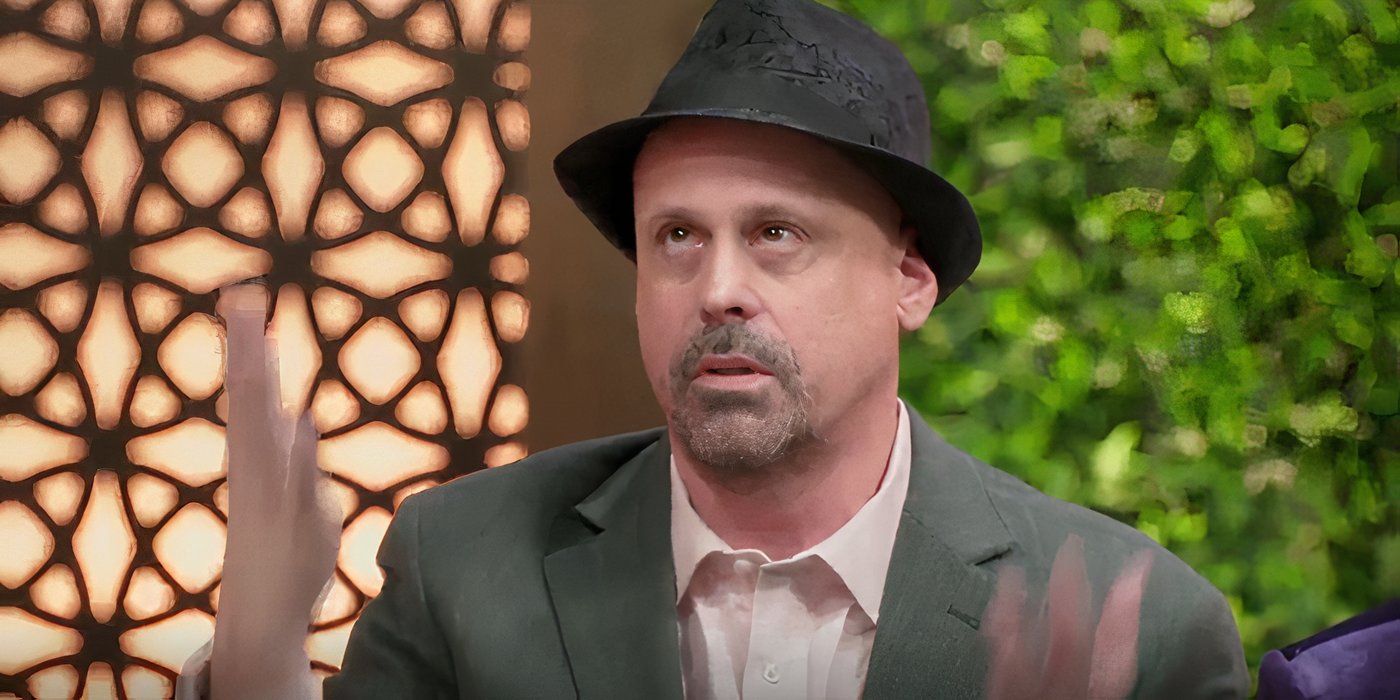 90 Day: The Last Resort's Gino Palazzolo on the Tell All in a hat looking up