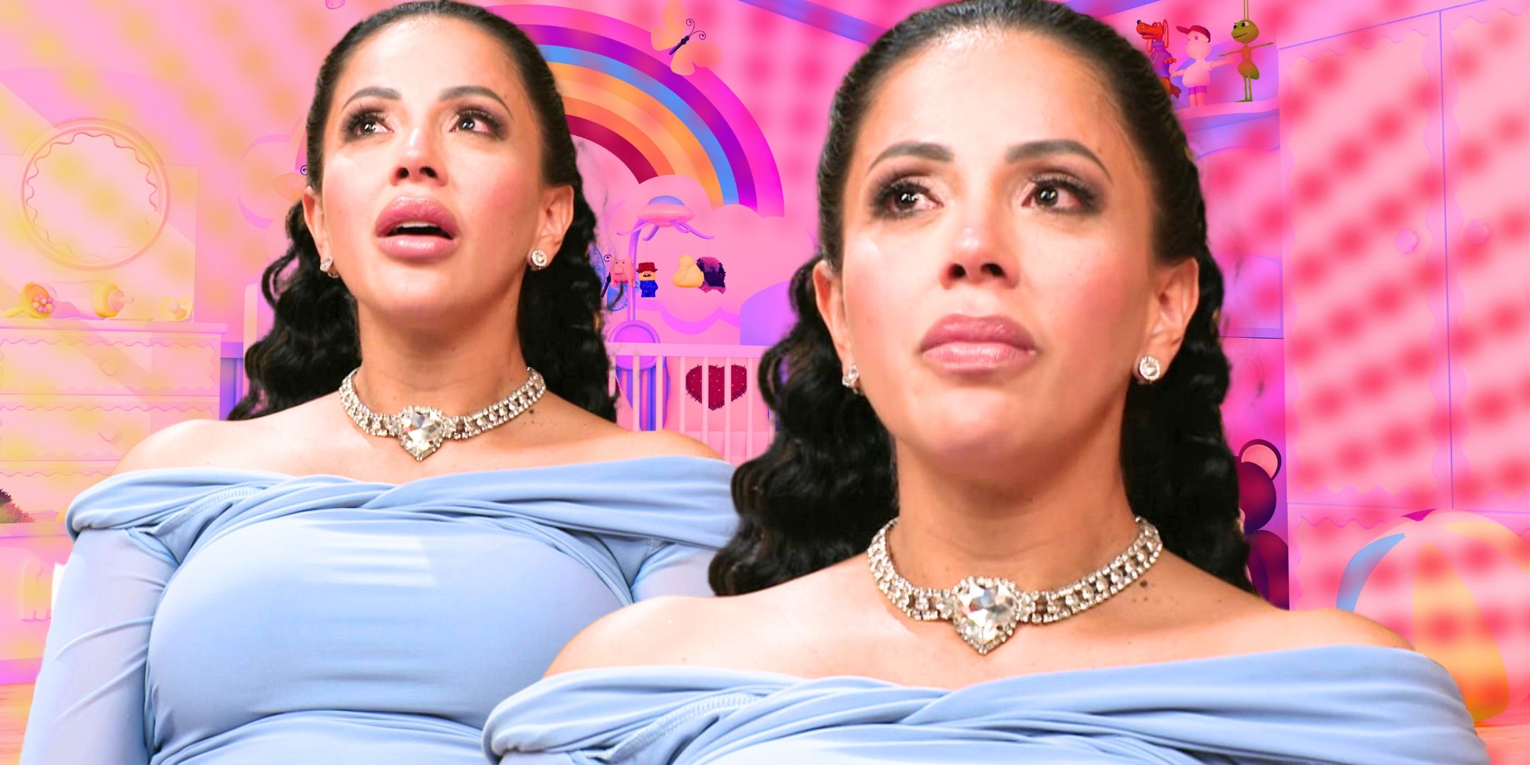 90 Day Fiancé's Jasmine Pineda looks serious with baby crib behind her
