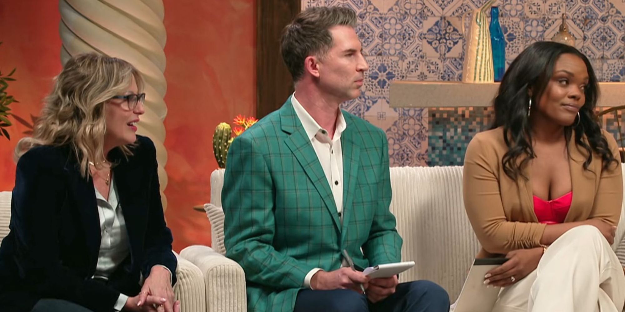90 Day The Last Resort Therapists Dr. lacey, James, & Reba sitting on a couch together