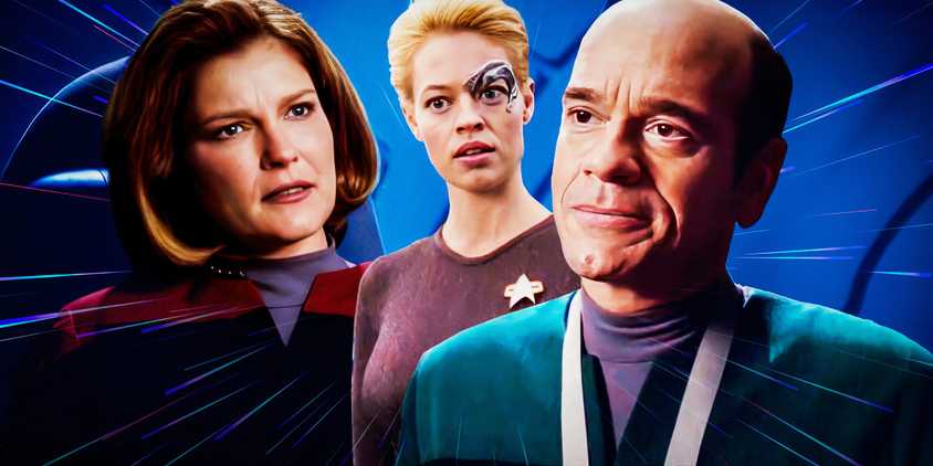 Seven of Nine, Captain Janeway, and the Doctor