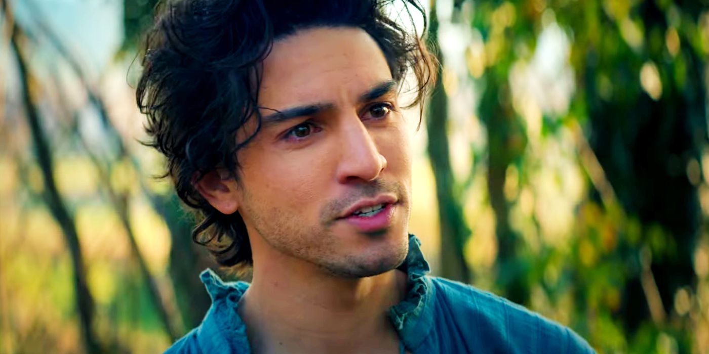 A closeup of Jamie Ward as Romeo in a forest in Juliet and Romeo
