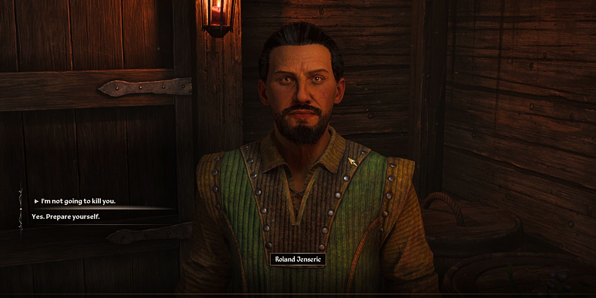 A dialogue scene with Roland Jenseric in Oblivion Remastered.