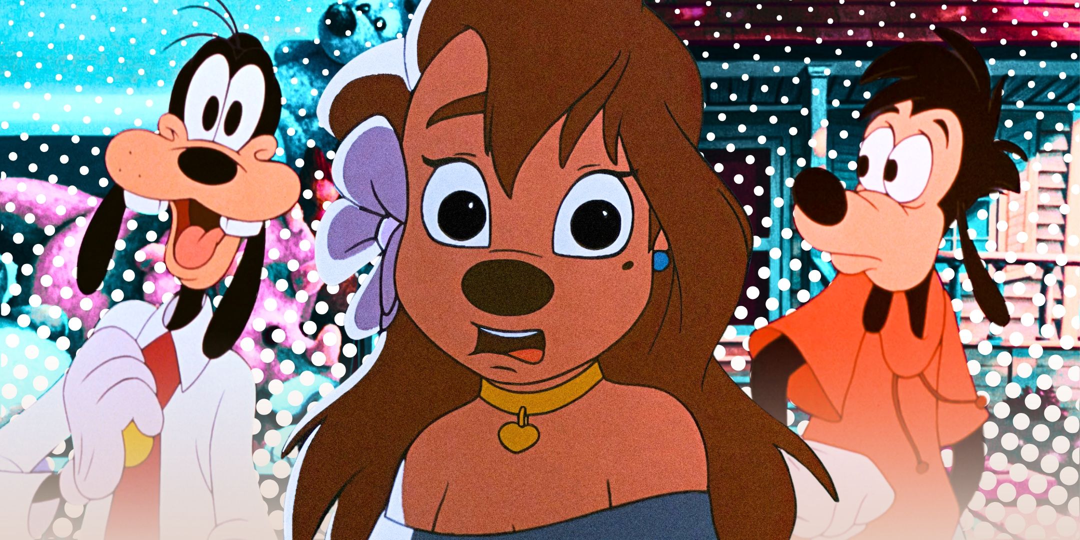 Roxanne, Goofy, and Max from a goofy movie
