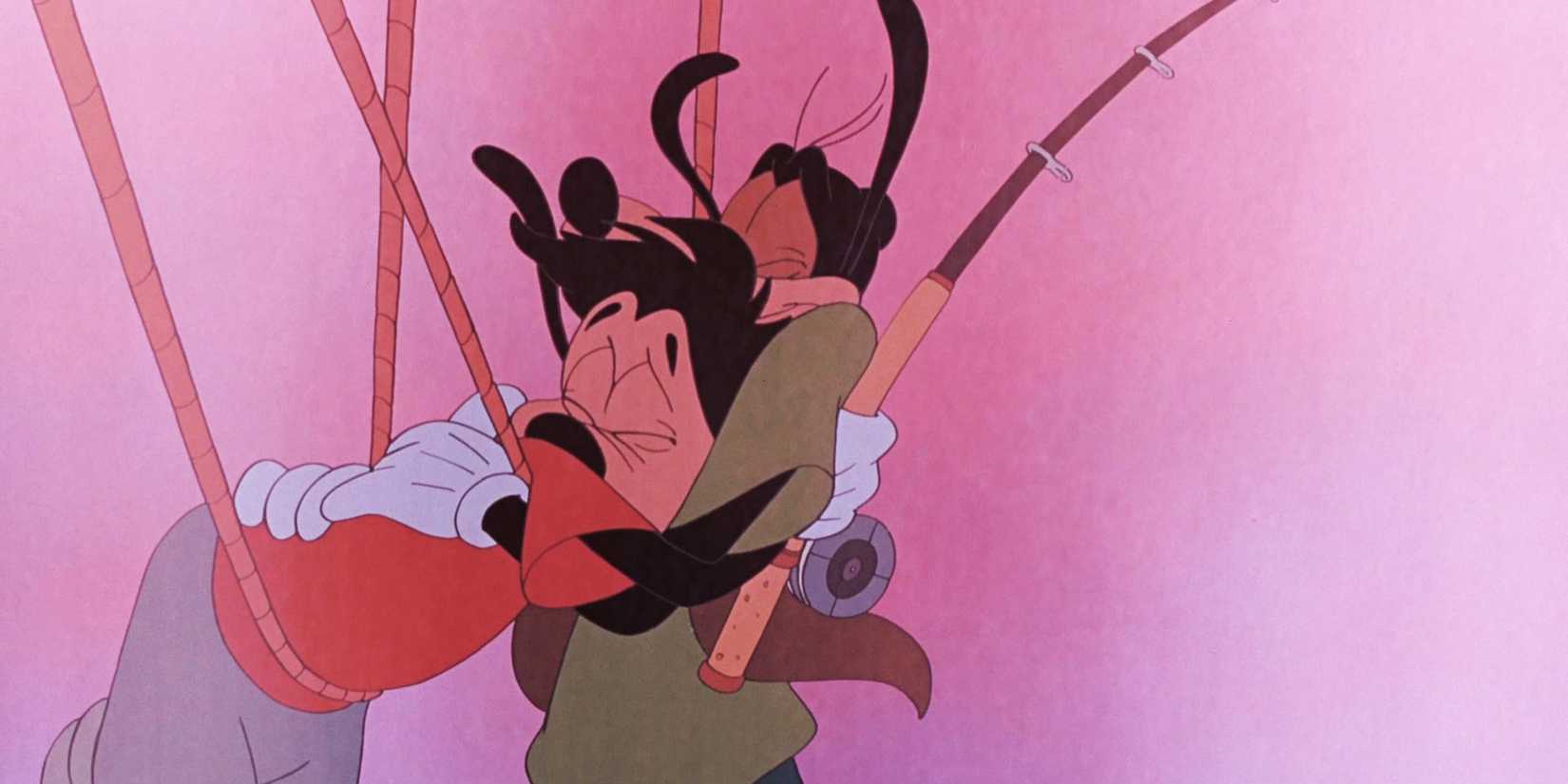 A Goofy Movie Max and Goofy embracing