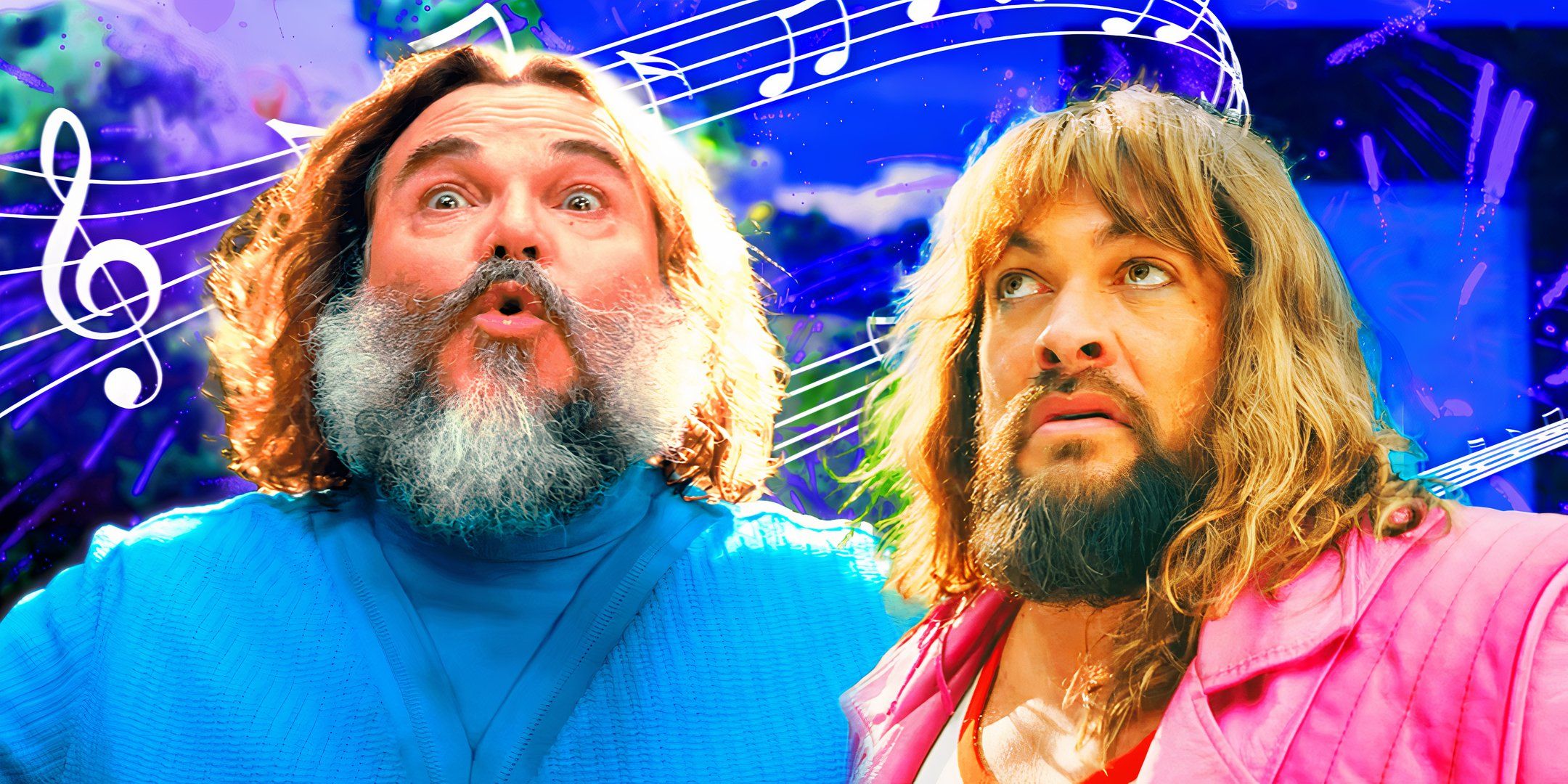 Jack Black and Jason Momoa in Minecraft Movie