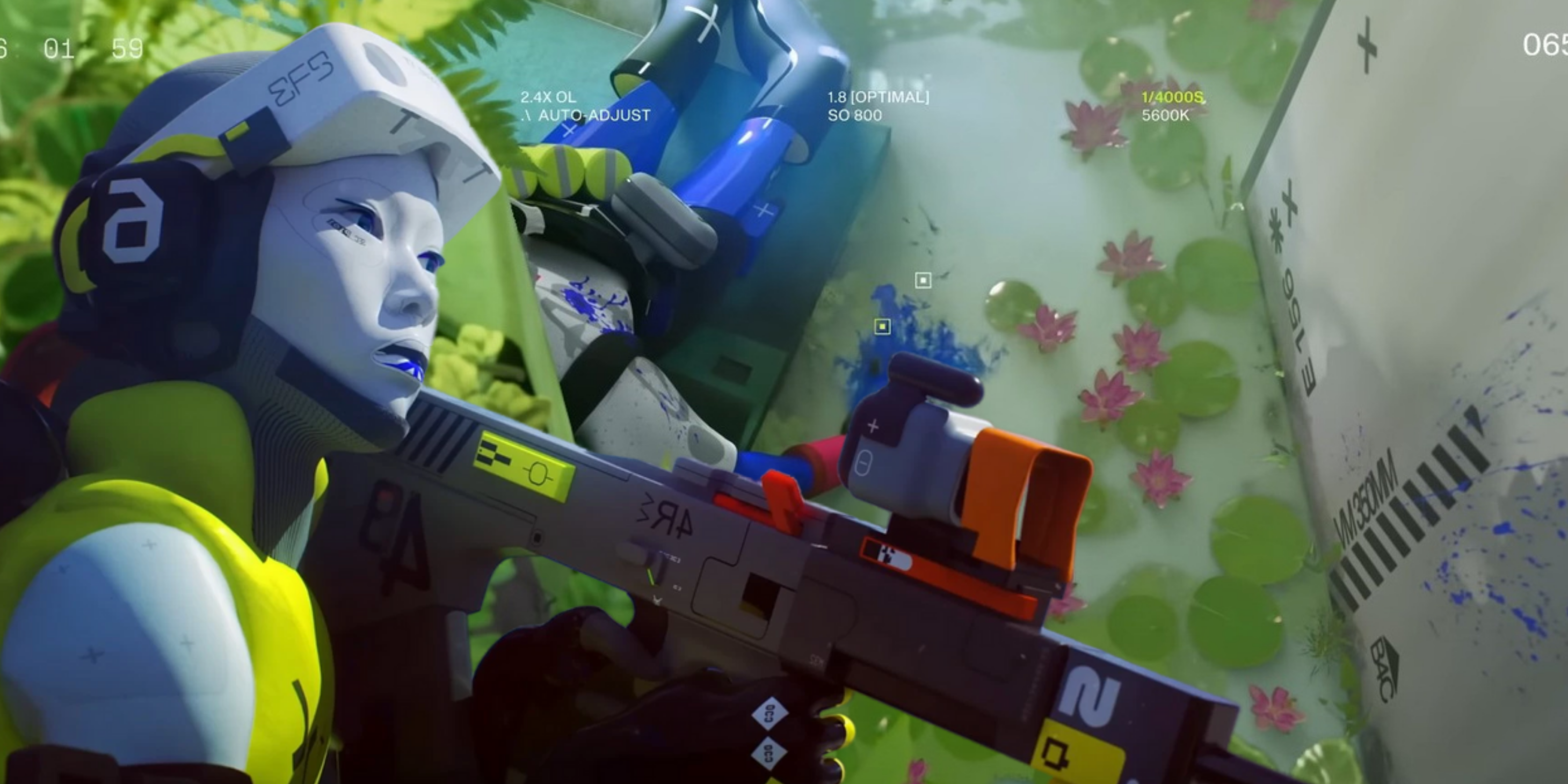A sniper and bleeding Runner from Marathon