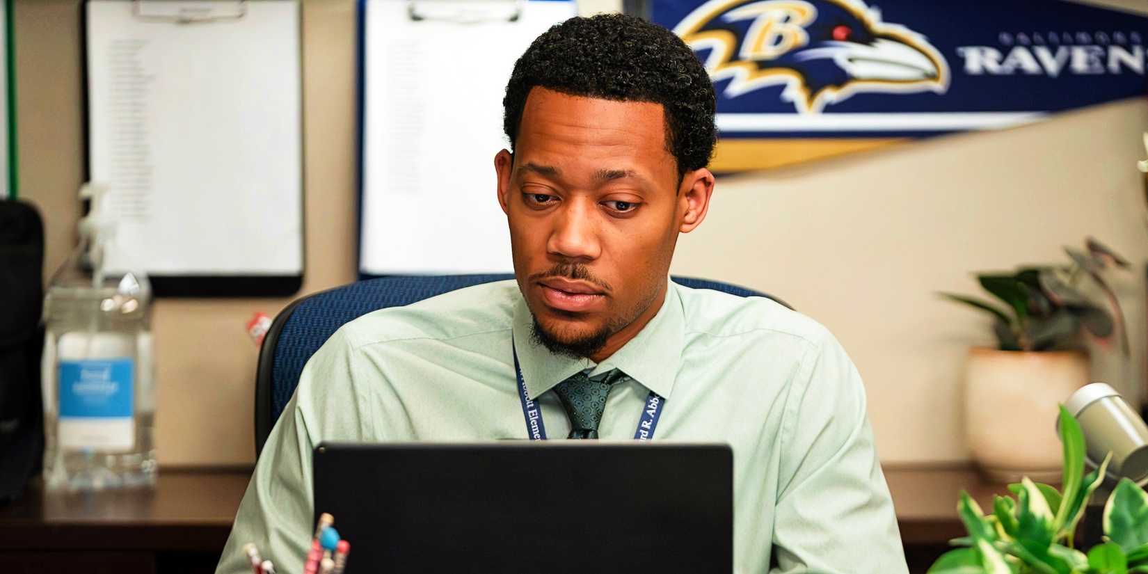 Tyler James Williams as Gregory Eddie in Abbott Elementary season 4, episode 21.