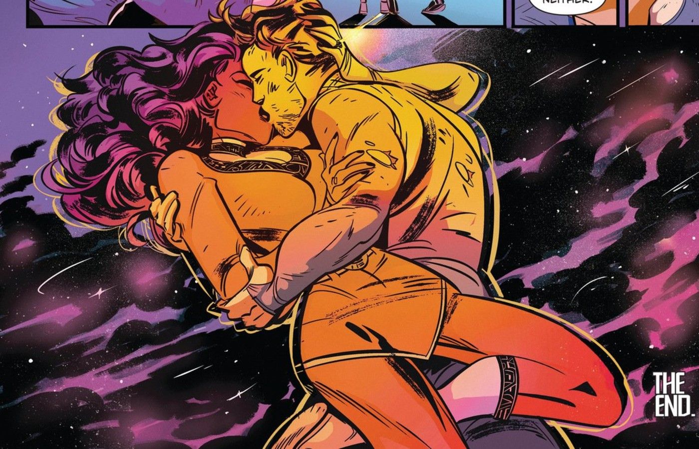 Adam Park Zeo Turbo Green and Mighty Morphin Black Ranger kisses Tanya Sloan the Yellow Ranger II in Power Rangers Across the Morphin Grid #1