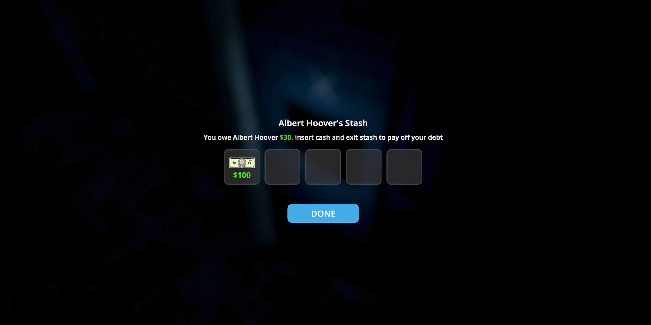 Adding money in Albert&rsquo;s stash to pay debt in Schedule 1.
