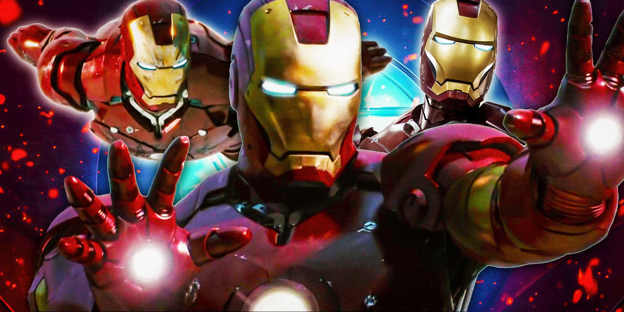 Different images of Iron Man