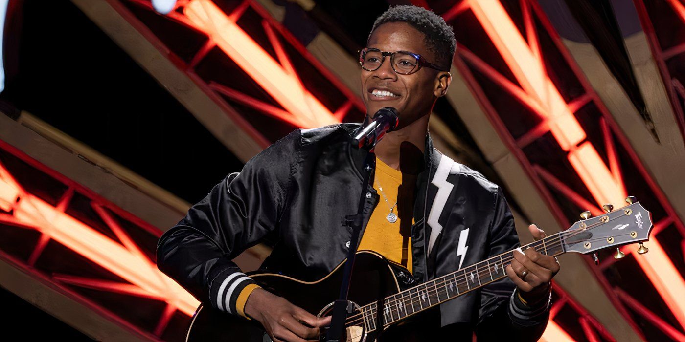 American Idol Season 23 Contestant Thunderstorm Artis Performing On Stage