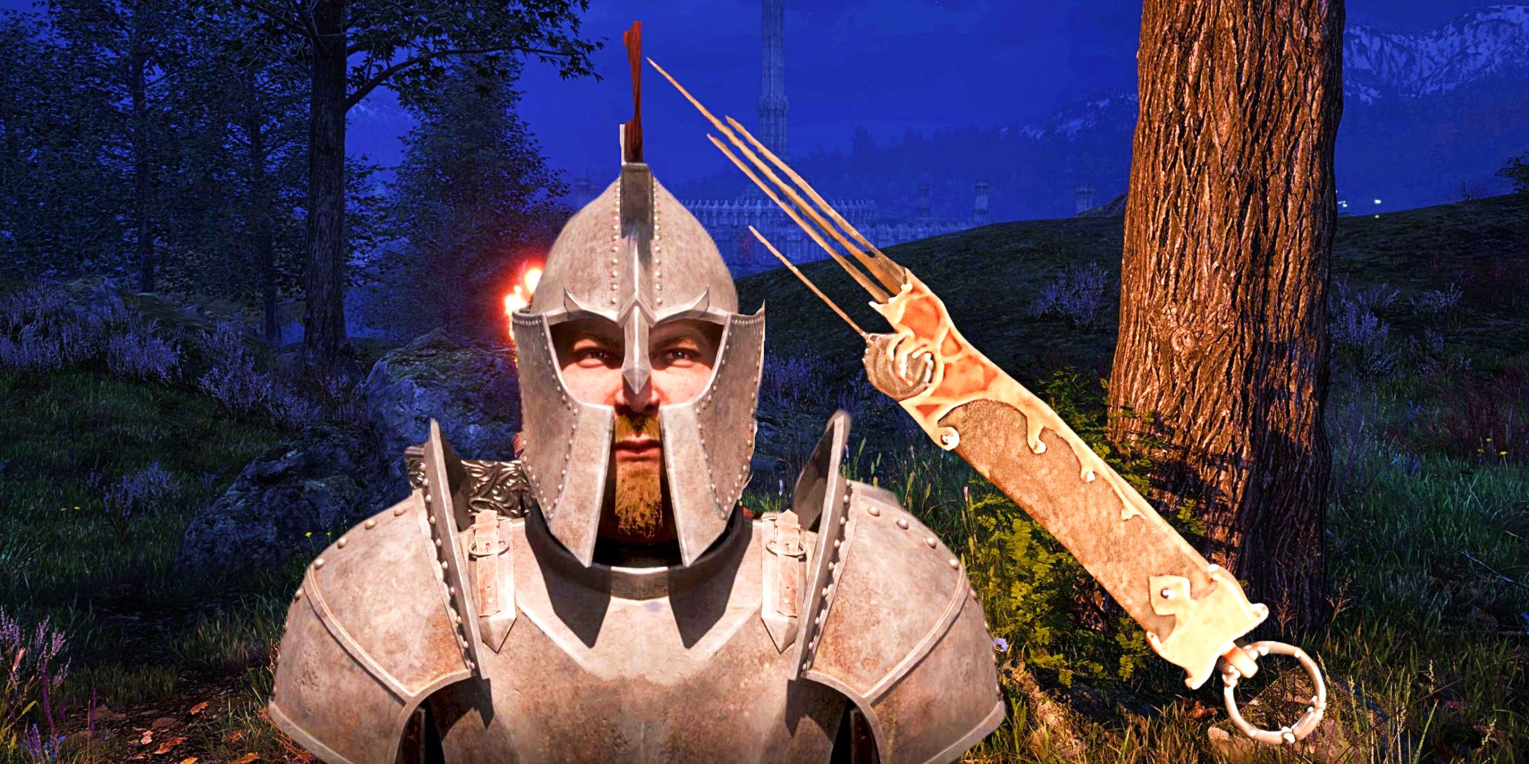 An Oblivion guard with the Skeleton Key.