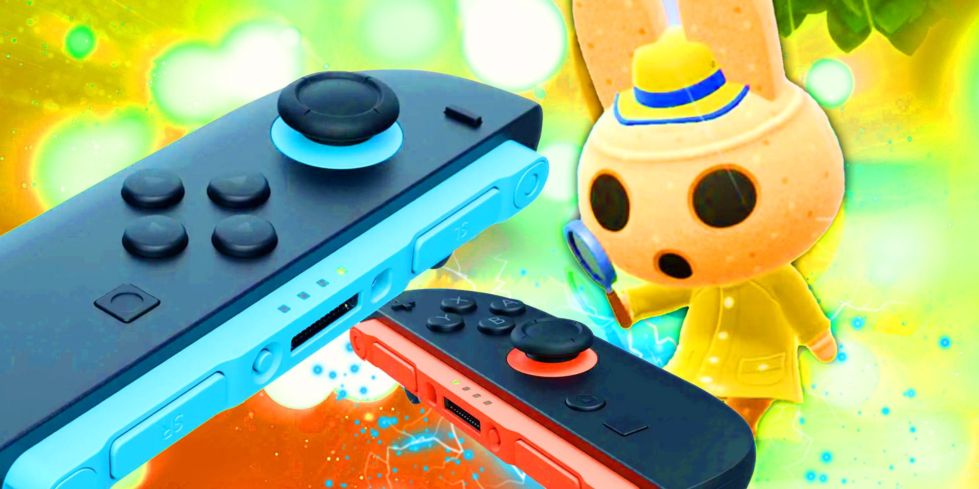 Animal Crossing character looking shocked with the Nintendo Switch 2