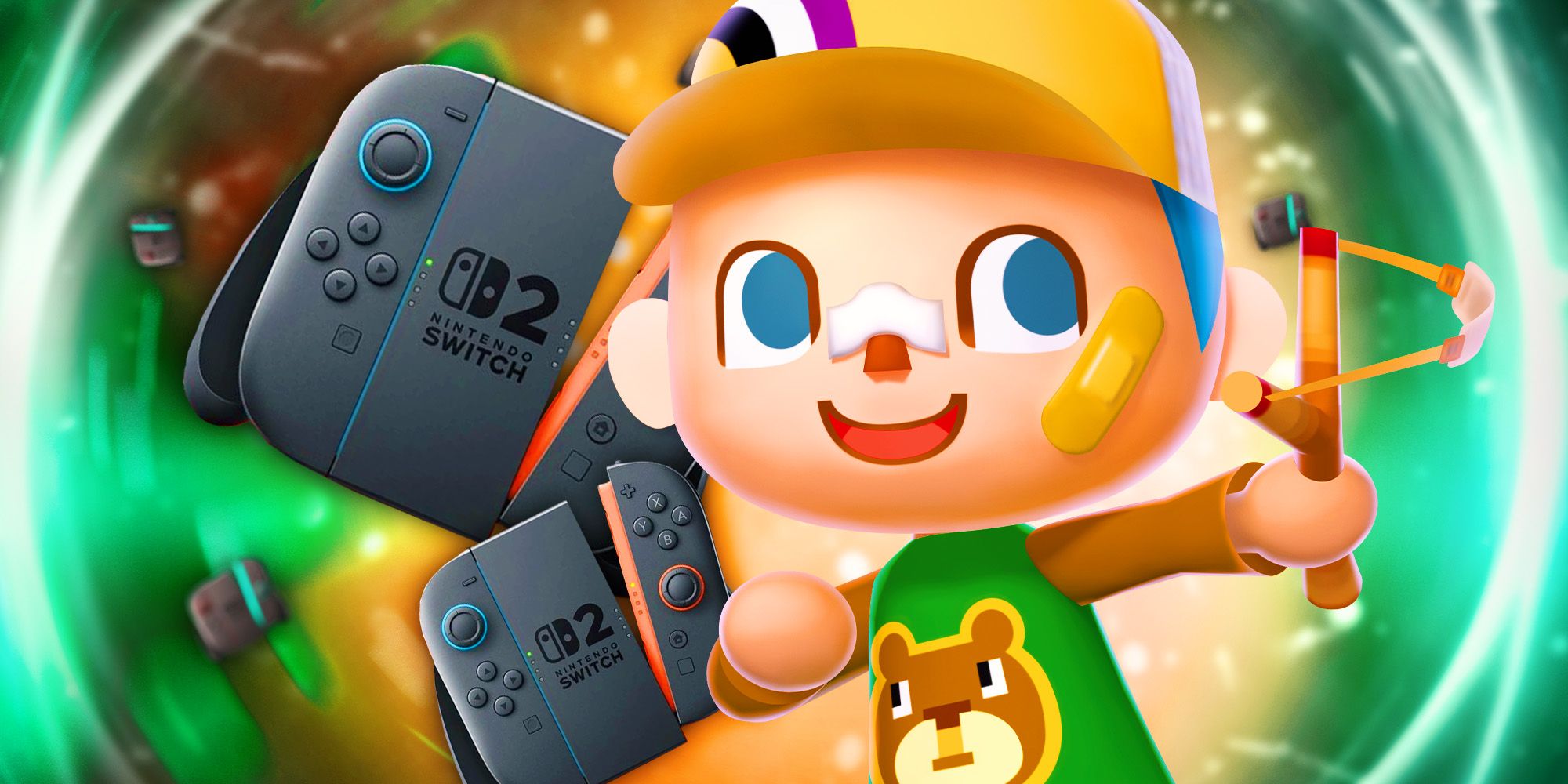 Animal Crossing character with the Nintendo Switch 2