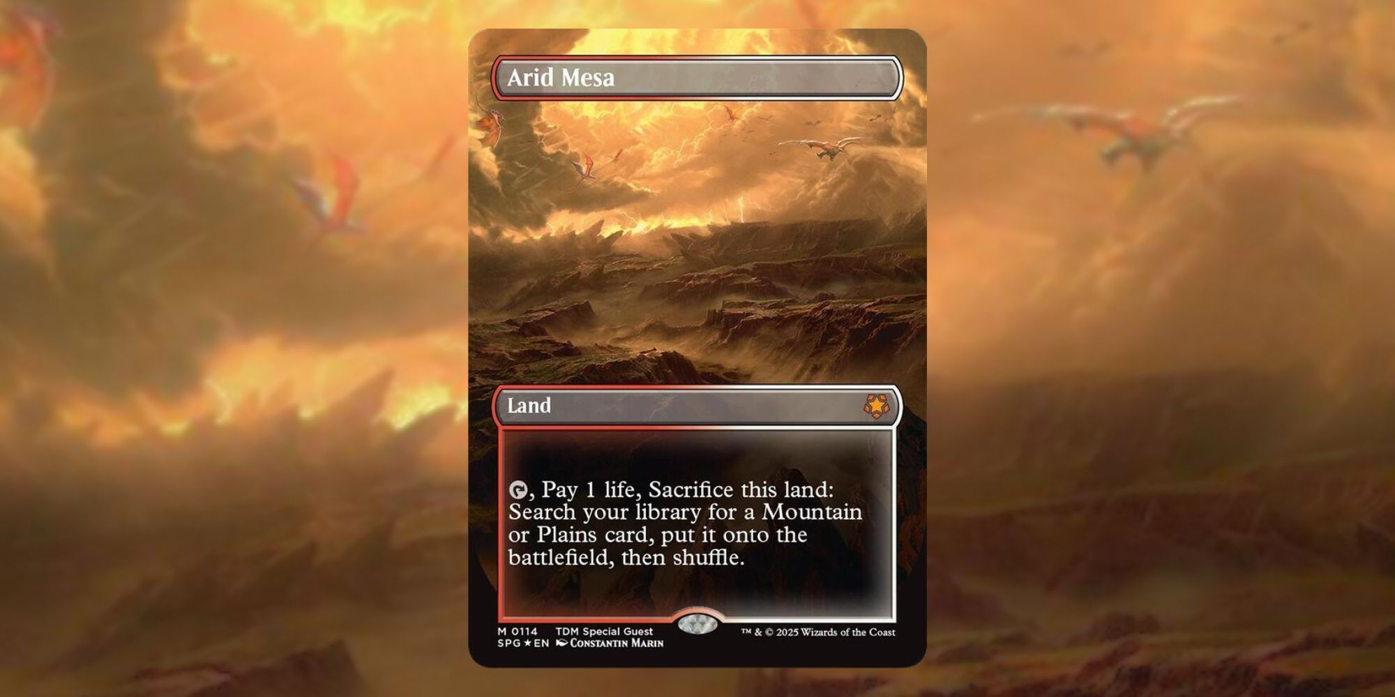 Arid Mesa Dragonscale foil card from Magic The Gathering