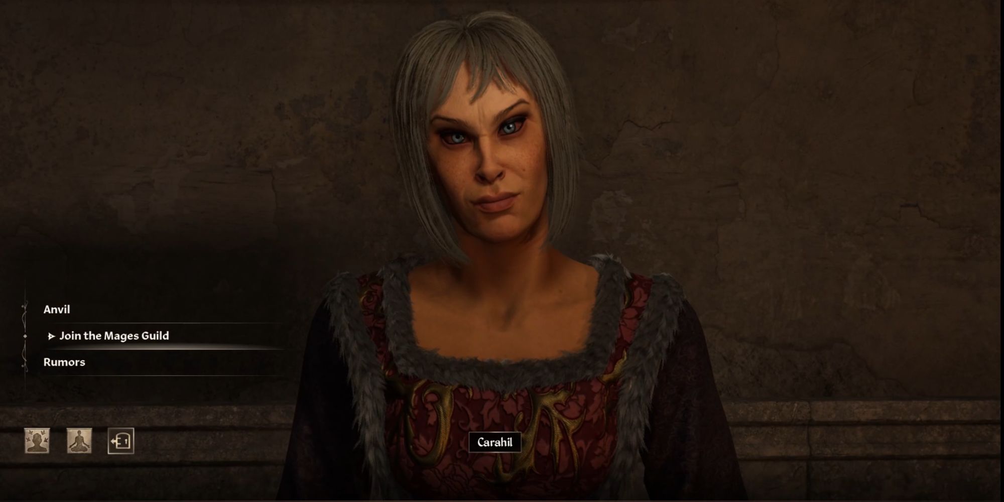 The player talking to a high elf in Oblivion Remastered about joining the mage guild.
