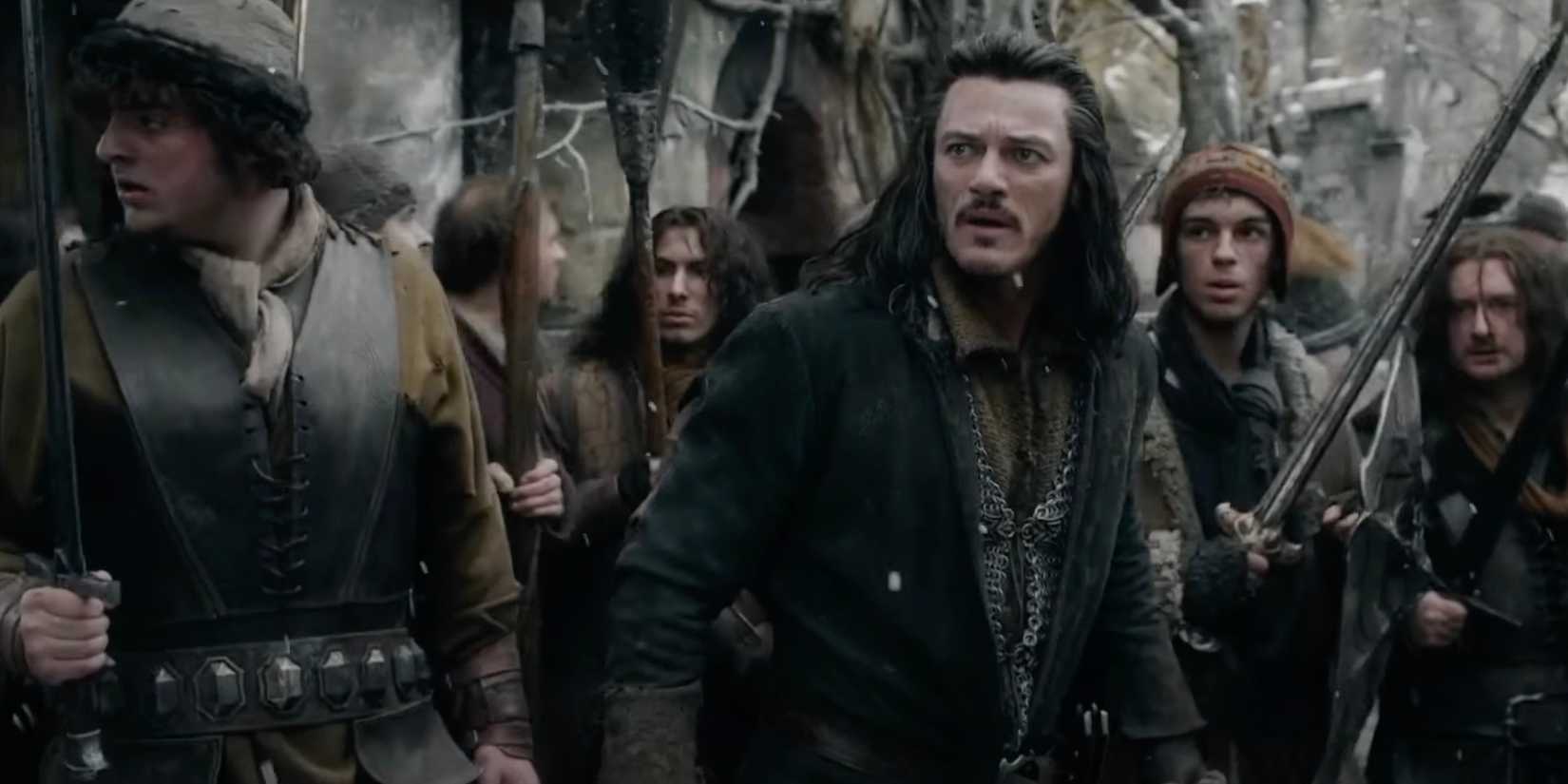 Bard and the Lake-men in The Hobbit: The Battle of Five Armies