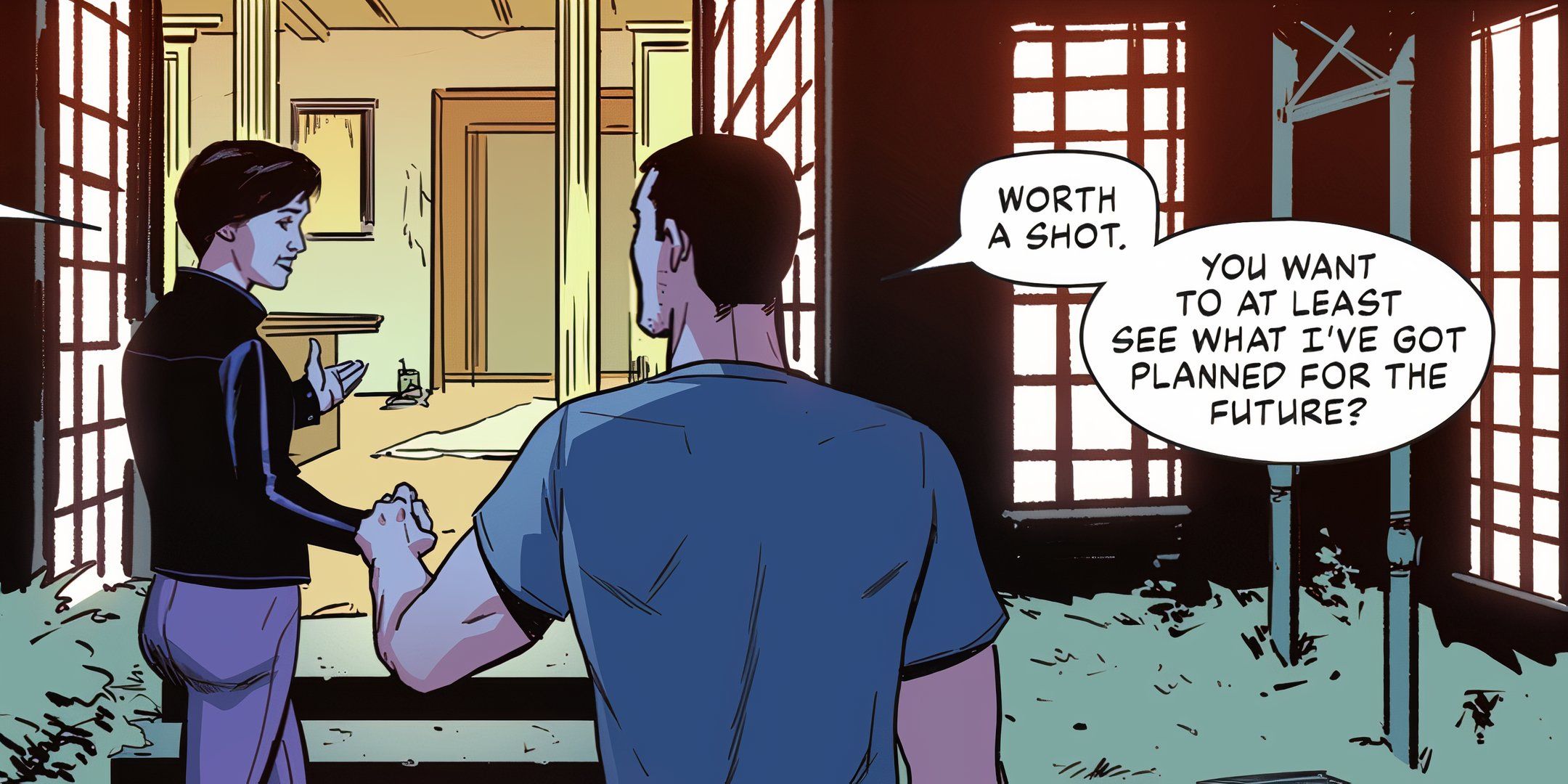 Batman Leads Catwoman Into Pennyworth Manor DC