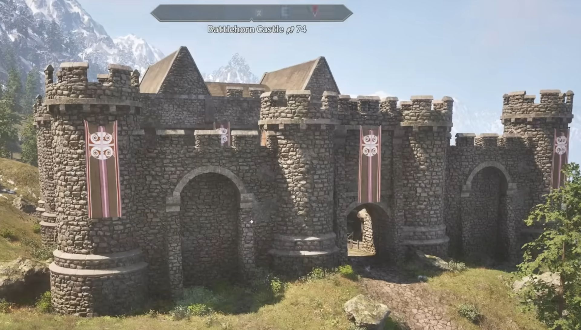 Battlehorn Castle exterior in Oblivion Remastered