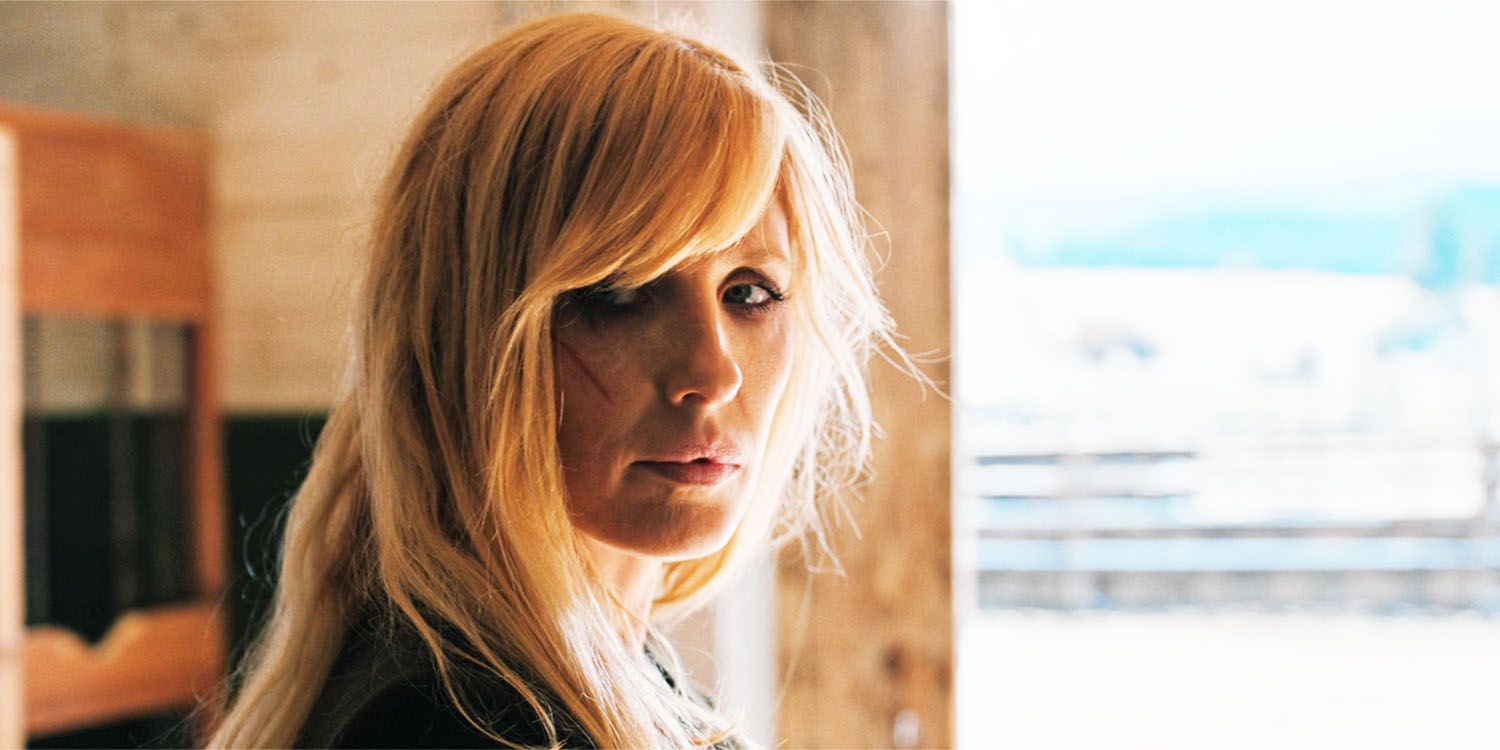 Beth Dutton in Yellowstone season 4, episode 10, looking at a kid