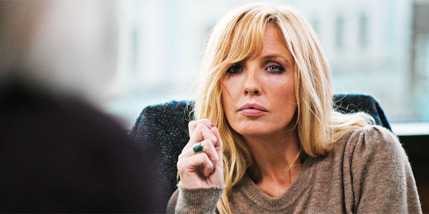 Beth Dutton in Yellowstone season 4, episode 10, sitting and looking unimpressed