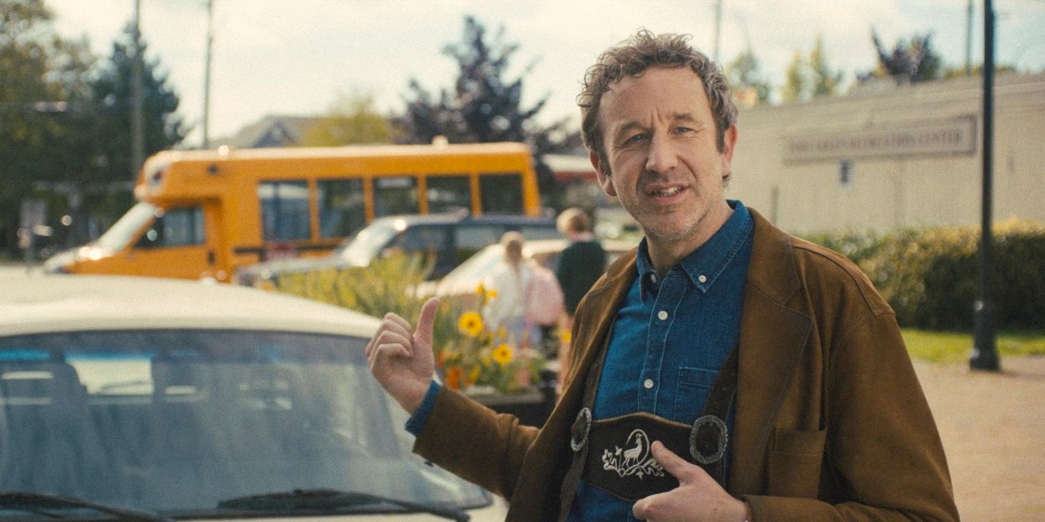 Mike (Chris O'Dowd) prepares an anniversary surprise for Amanda in Black Mirror Season 7 Ep 1