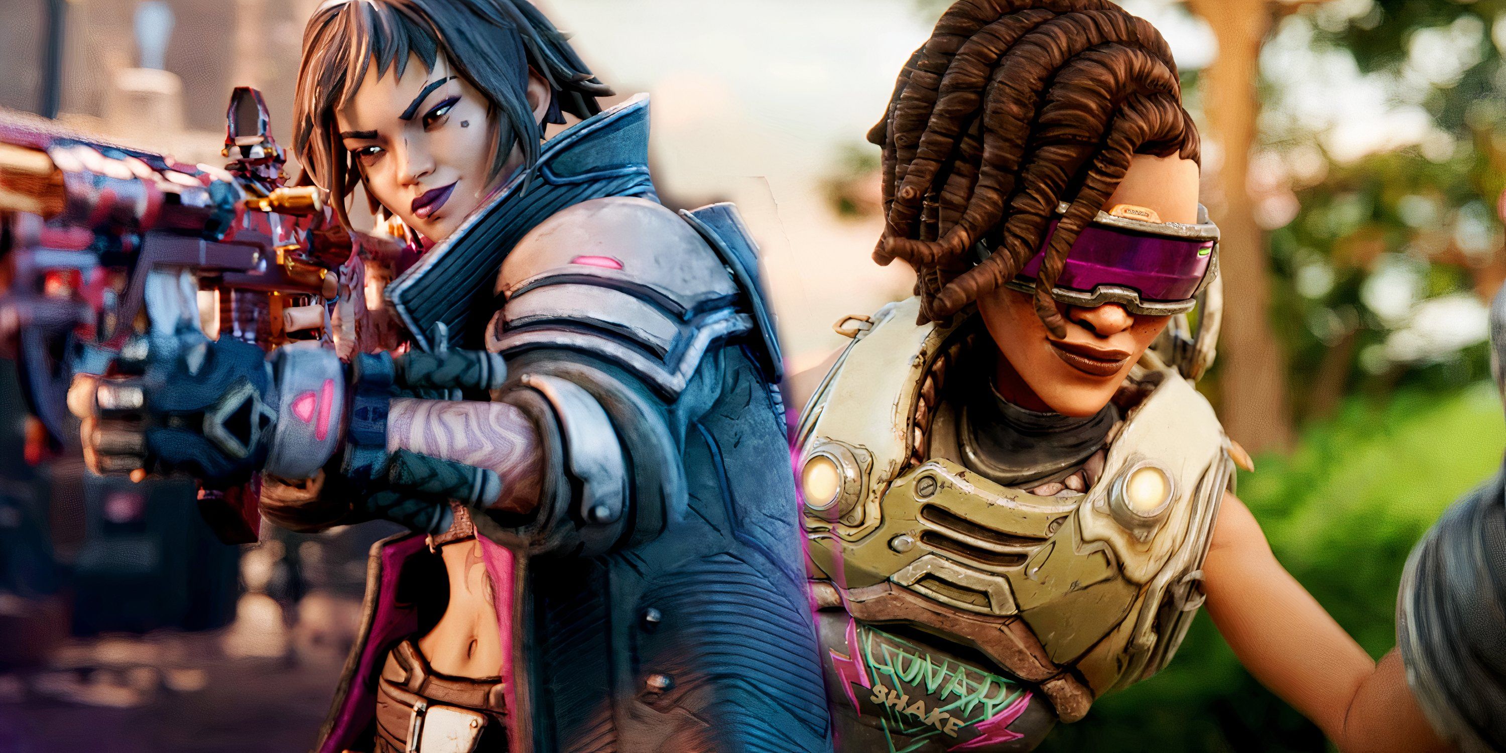 Borderlands 4 two vault hunters standing back to back