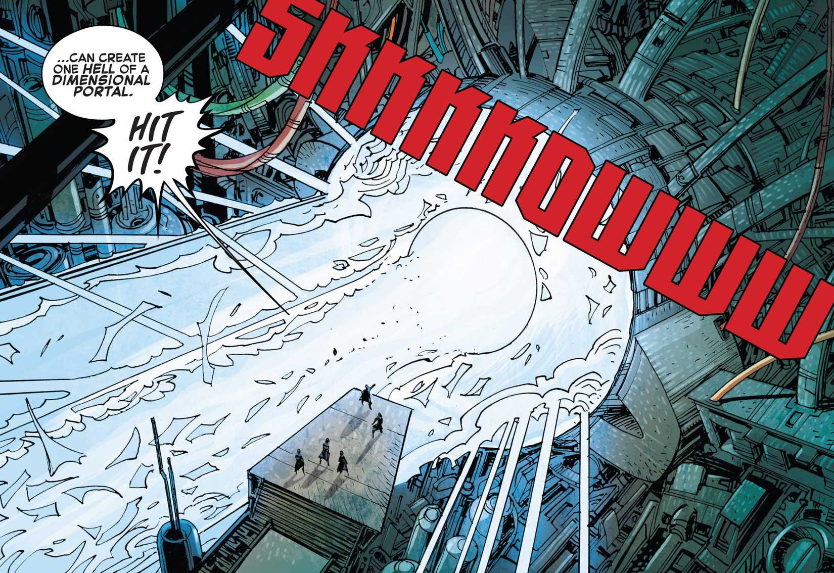 Bruce Banner's Research Team Opens a Portal to Asgard